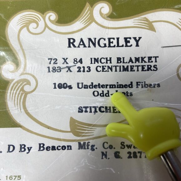 New Vintage 1960s–70s Beacon Rangeley Blanket 72x84 Wool Blend USA Made NIP - Picture 4 of 12